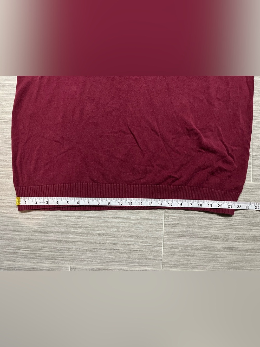 Burgundy Men's Half-Zip Sweater - 100% Cotton - XXL - Picture 6 of 12